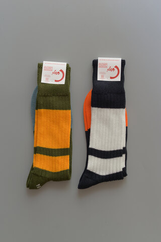 CLASS Corgi BLOCK STRIPE SOCKS (sold)
