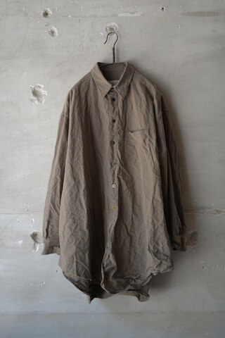 The crooked Tailor / NARROW COLLAR LONG CLASSIC OVER SHIRT