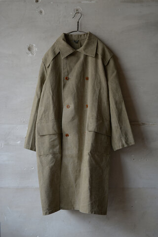 LILY1ST VINTAGE / 1940-50’s Soviet Military Hemp Mixed Coat “Rare Design” (sold)