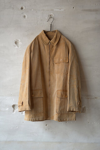 LILY1ST VINTAGE / 1950’s French Damaged Cotton Canvas Zip-up Blouson (sold)