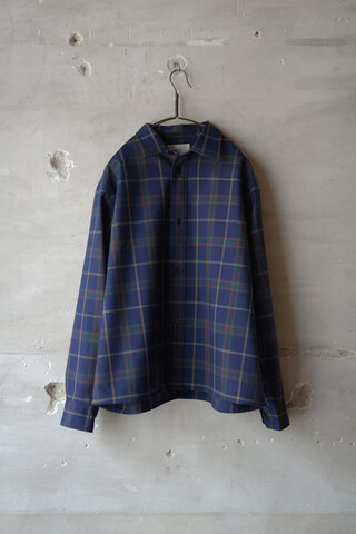 well / HEMMING SHIRT_NAVY
