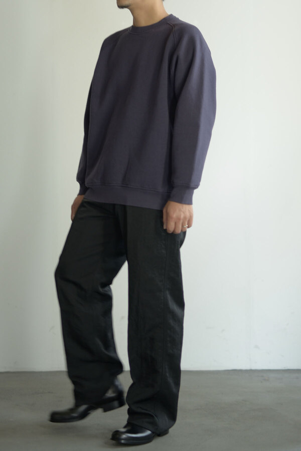 23ss COMOLI コットン 吊裏毛 クルーネック NAVY サイズ4-