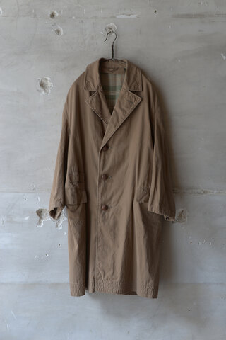 LILY1ST VINTAGE /  1950’s French Damaged Balmacaan  Coat “Faded Color” (sold)