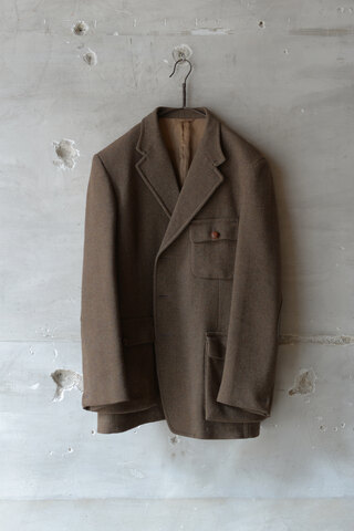 LILY1ST VINTAGE / 1960’s Dead Stock Irish Wool Tweed Tailored Semi-Norfolk Jacket (sold)