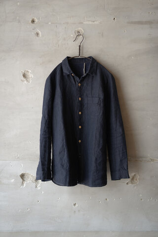 PROJECTbyH. / “RADIENT” STANDARD MINIMALIST SHIRT_TEA DYE INDIGO (sold)