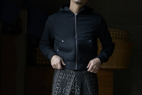 Omar Afridi / RIVETED ZIP HOODIE (sold) | INSIDE MY GLASS DOORS