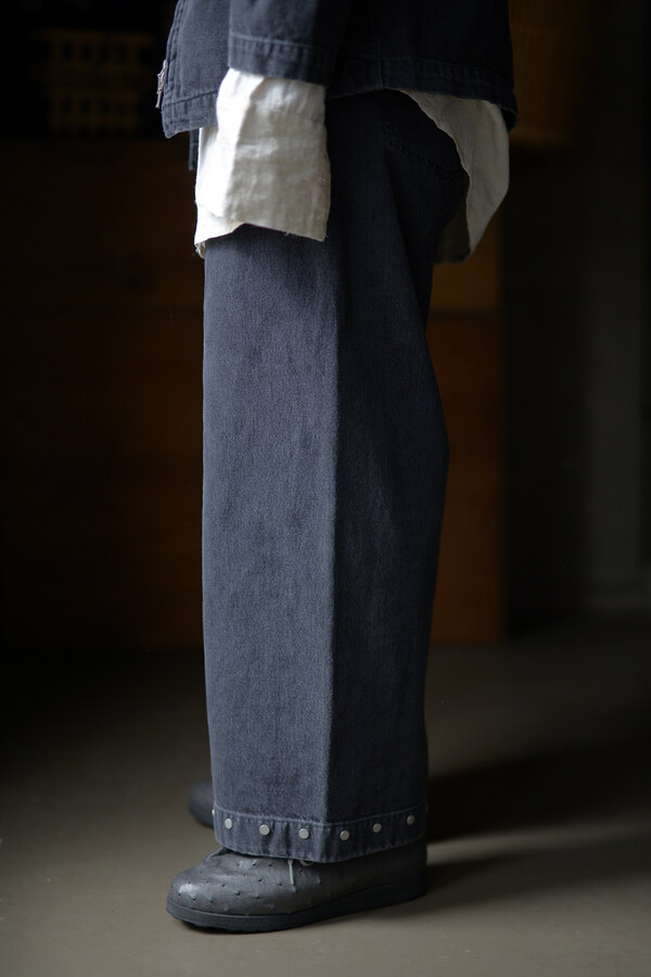 Omar Afraid オマール アフリディ / RIVETED WIDE CROPPED DENIM