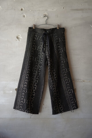 OLUBIYI THOMAS / WIDE LEG KICKBACK DRAWSTRING TROUSERS (sold)