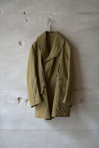LILY1ST VINTAGE / 1940’s French Khakish Linen Canadian Jacket (sold)