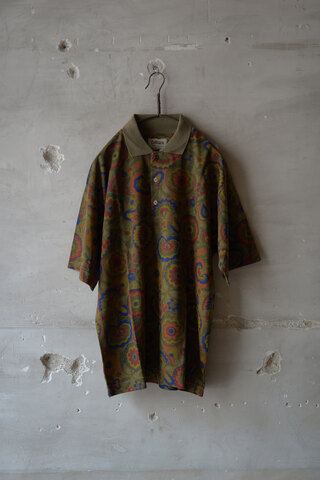 LILY1ST VITAGE / 1980’s Dead stock Italian Flower Print Polo Shirt (sold)