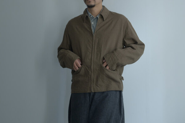 COMOLI（コモリ） KHAKI 縮絨ウールジップショートジャケット サイズ3