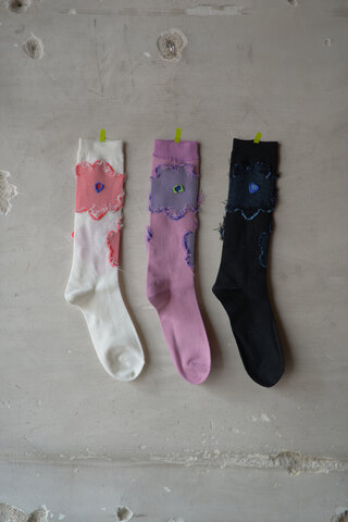 Kota Gushiken コウタ グシケン / REVERSED FLOWER SOCKS (sold)