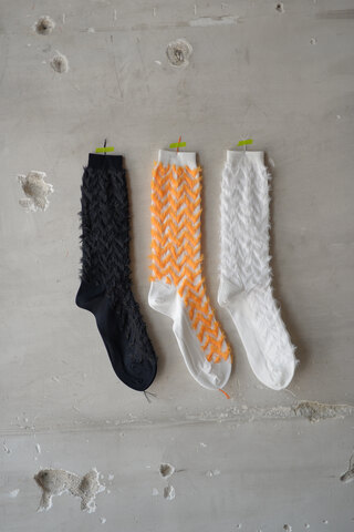 Kota Gushiken コウタ グシケン  / FLUFFY HERRINGBONE SOCKS