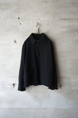 COMOLI コモリ /ウール和紙 ジップショートジャケット (sold)