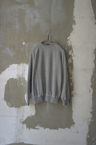 COMOLI / グレー裏毛 クルーネック (sold)
